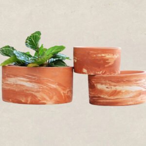 Round Cylindrical Terracotta Pots