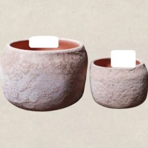 White Sandblasted Terracotta Pot