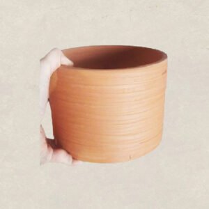 Terracotta Pots With Horizontal Stripes