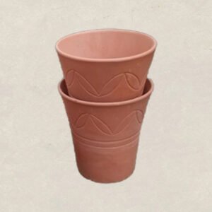 Cup-shaped Terracotta Pot